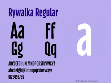 Rywalka Version 001.000 Font Sample