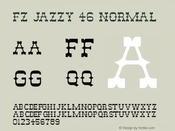 FZ JAZZY 46 Normal 1.000 Font Sample