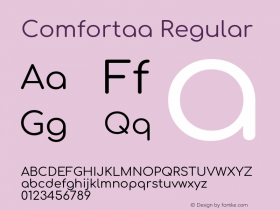 Comfortaa Regular Version 3.104; ttfautohint (v1.8.1.43-b0c9) Font Sample