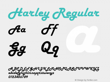 Harley Regular Altsys Fontographer 3.5  14.09.1994 Font Sample