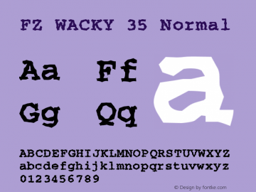 FZ WACKY 35 Normal 1.0 Thu Jan 27 18:58:50 1994图片样张