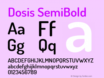 Dosis SemiBold Version 1.007图片样张