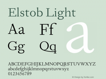 Elstob Light Version 0.002;hotconv 1.0.109;makeotfexe 2.5.65596图片样张