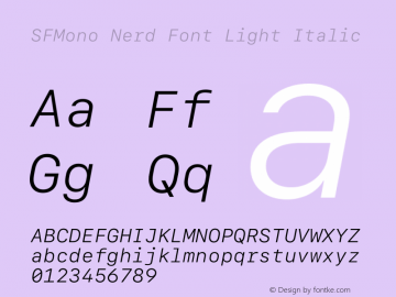 SF Mono Light Italic 13.1d0e1图片样张