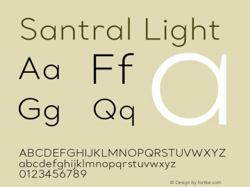 Santral-Light Version 1 Font Sample