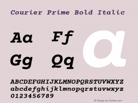 Courier Prime Bold Italic Version 1.202图片样张