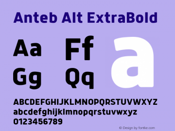 Anteb Alt ExtraBold Version 1.000图片样张