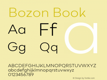 Bozon Book Version 1.000;PS 001.000;hotconv 1.0.88;makeotf.lib2.5.64775图片样张