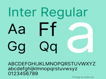 Inter Regular Version 3.008;git-672ead9a6 Font Sample