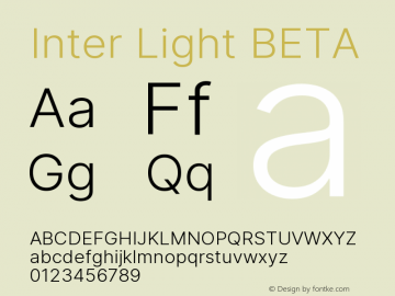 Inter Light BETA Version 3.008;git-672ead9a6图片样张