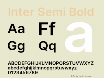 Inter Semi Bold Version 3.008;git-672ead9a6图片样张