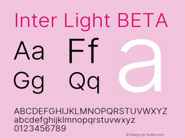 Inter Light BETA Version 3.008;git-672ead9a6图片样张
