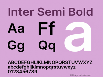 Inter Semi Bold Version 3.008;git-672ead9a6图片样张