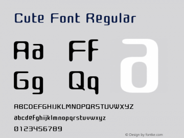 Cute Font Regular Version 1.00图片样张