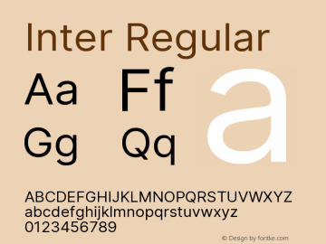 Inter Regular Version 3.009;git-2c0637eac图片样张