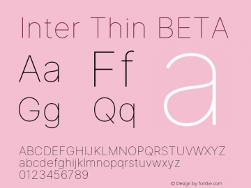Inter Thin BETA Version 3.009;git-2c0637eac图片样张