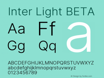 Inter Light BETA Version 3.009;git-2c0637eac图片样张
