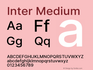 Inter Medium Version 3.009;git-2c0637eac图片样张