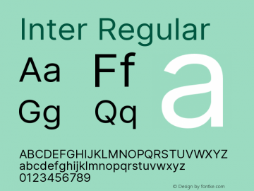 Inter Regular Version 3.009;git-2c0637eac Font Sample