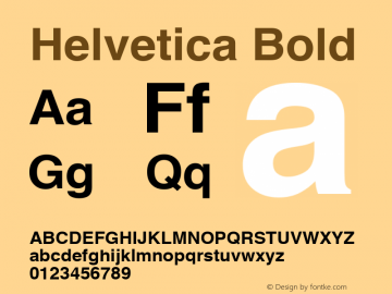 Helvetica Bold 8.0d3e1 Font Sample
