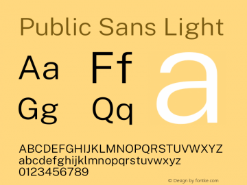 Public Sans Light Version 1.007图片样张