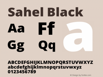 Sahel Black Version 2.0.1 Font Sample