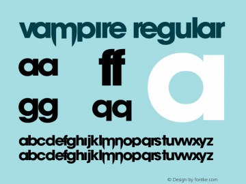 vampire Version 1.00;August 15, 2019;FontCreator 12.0.0.2522 32-bit图片样张