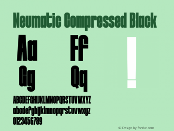 Neumatic Compressed Black Version 1.002 Font Sample