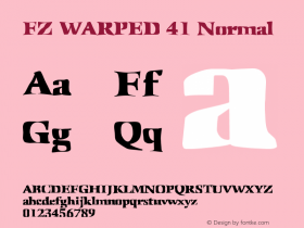 FZ WARPED 41 Normal 1.0 Wed May 04 16:57:15 1994 Font Sample