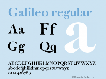 Galileo regular 0.1.0图片样张