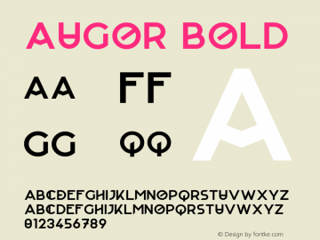 Augor Bold Version 1.000 Font Sample