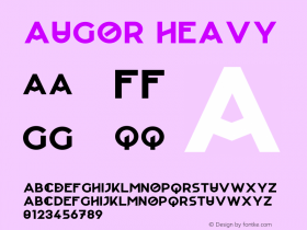 Augor Heavy Version 1.000;PS 001.000;hotconv 1.0.88;makeotf.lib2.5.64775 Font Sample