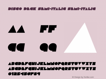 Disco Deck Semi-Italic Version 2.1; 2017 Font Sample