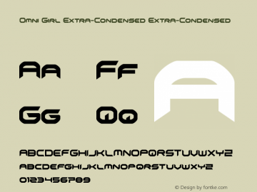 Omni Girl Extra-Condensed Version 3.0; 2019图片样张