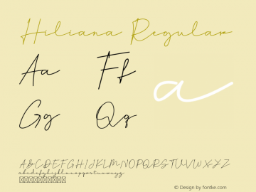 Hiliana Version 1.003;Fontself Maker 3.3.0 Font Sample