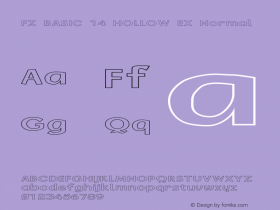 FZ BASIC 14 HOLLOW EX Normal 1.0 Mon Jul 18 00:15:20 1994 Font Sample