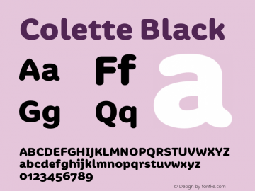 Colette-Black 1.000 Font Sample