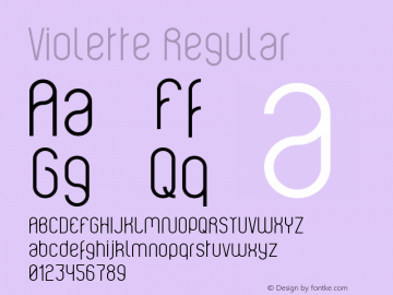 Violette Regular Version 1.000图片样张