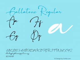 Gallatone Version 1.00;January 27, 2019;FontCreator 11.5.0.2430 64-bit图片样张