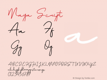 Maya Script Version 1.005;Fontself Maker 3.1.1图片样张