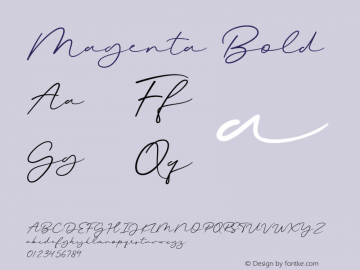 Magenta-Bold Version 1.000;PS 001.001;hotconv 1.0.56 Font Sample