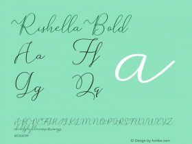 Rishella Bold Version 1.000图片样张