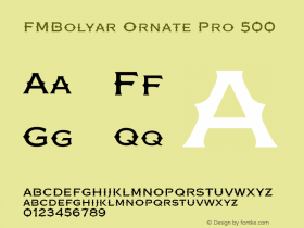 FMBolyarOrnatePro-500 Version 3.130 Font Sample