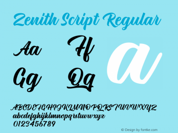 Zenith Script Version 1.000图片样张