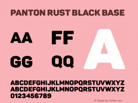 Panton Rust Black Base Version 1.000;hotconv 1.0.109;makeotfexe 2.5.65596;YWFTv17图片样张