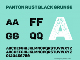 Panton Rust Black Grunge Version 1.000;hotconv 1.0.109;makeotfexe 2.5.65596 Font Sample