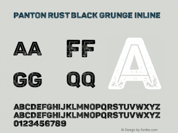 Panton Rust Black Grunge Inline Version 1.000;hotconv 1.0.109;makeotfexe 2.5.65596图片样张