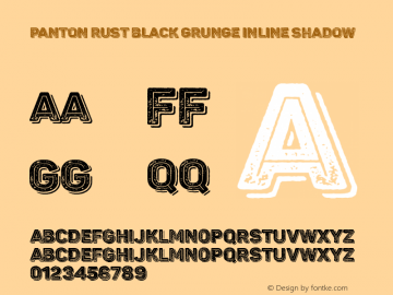 Panton Rust Black Grunge Inline Version 1.000;hotconv 1.0.109;makeotfexe 2.5.65596图片样张