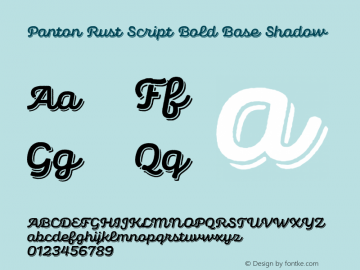 Panton Rust Script Bd Base Shad Version 1.000;hotconv 1.0.109;makeotfexe 2.5.65596;YWFTv17图片样张