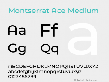 Montserrat Ace Medium Version 1图片样张